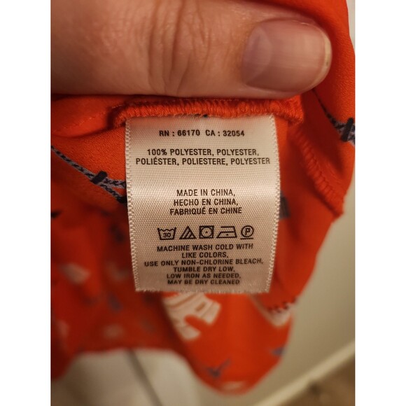 Maeve by Anthropologie Orange Sleeveless Top Ruffles & Famous Buildings Size 12 - Picture 9 of 11